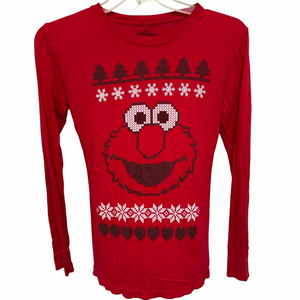 Sesame Street Festive Red Elmo Long Sleeve Top